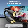 DisplayPort laidas, kištukas–kištukas, Vention, 1,5 m, 4K HD, juodas, 6 mm skersmuo