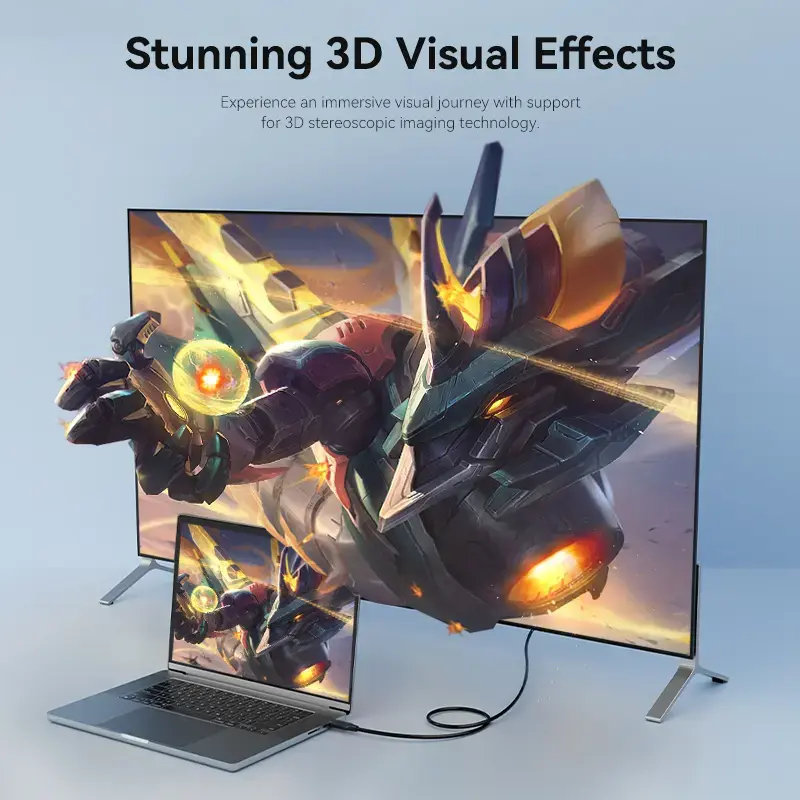 DisplayPort laidas, kištukas–kištukas, Vention, 1,5 m, 4K HD, juodas, 6 mm skersmuo