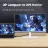DisplayPort į DVI kabelis Vention HAFBH — DisplayPort į DVI, 1 m, juodas, 5,2 mm