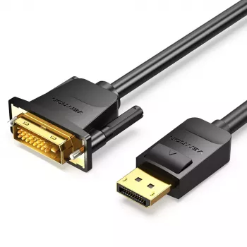 DisplayPort į DVI kabelis Vention HAFBH — DisplayPort į DVI, 1 m, juodas, 5,2 mm