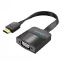 Vention plokščias HDMI į VGA keitiklis 0,15 m juodas VGA D-Sub HDMI A tipo