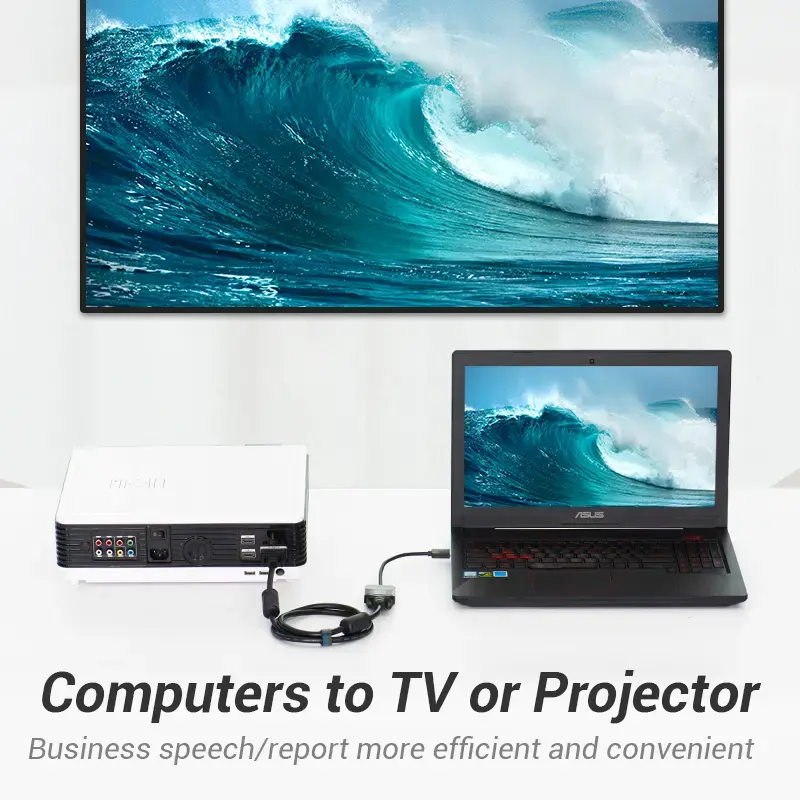 Vention HDMI į VGA keitiklis 0,15 m juodas HDMI Type A VGA