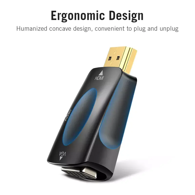 HDMI į VGA keitiklis Vention AIDB0 1080p juodas