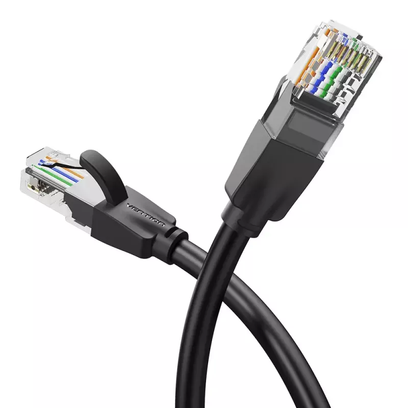 Vention Cat.6 UTP komutacinis kabelis 0,5 m juodas RJ-45 1000 Mbit/s