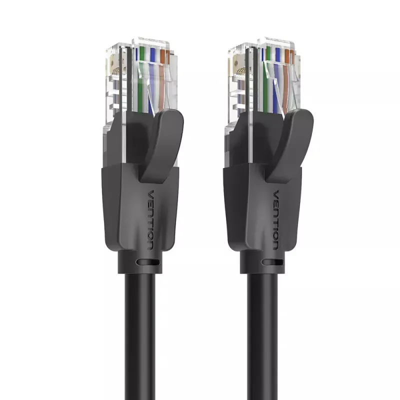 Vention Cat.6 UTP komutacinis kabelis 3 m juodas 1000 Mbit/s RJ-45
