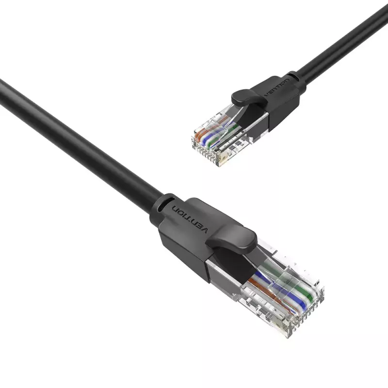 Vention Cat.6 UTP komutacinis kabelis 3 m juodas 1000 Mbit/s RJ-45
