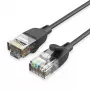 Tinklo kabelis Vention Cat.6A U/UTP 5 m, RJ-45 – RJ-45, juodas