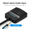 VGA į HDMI keitiklis Vention 0,15M juodas VGA HDMI Micro USB garsas