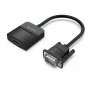 VGA į HDMI keitiklis Vention 0,15M juodas VGA HDMI Micro USB garsas
