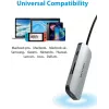 Prijungimo stotelė Vention USB-C į HDMI USB 3.0x3 SD TF PD 100W Pilka