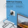 Dokas Vention Daugiafunkcinis USB-C į HDMI USB3.0x3 RJ45 SD TF TRRS 3.5mm PD 0.15M Pilkas Aliuminio lydinys