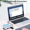 Dokas Vention Daugiafunkcinis USB-C į HDMI USB3.0x3 RJ45 SD TF TRRS 3.5mm PD 0.15M Pilkas Aliuminio lydinys