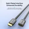 HDMI kabelis Vention HDMI-A kištukas į HDMI-A lizdą 2 m, HDMI 2.0 18 Gbit/s, 4K, auksuoti kontaktai, juodas