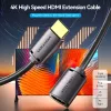 HDMI kabelis Vention HDMI-A kištukas į HDMI-A lizdą 2 m, HDMI 2.0 18 Gbit/s, 4K, auksuoti kontaktai, juodas