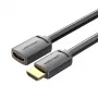 HDMI kabelis Vention HDMI-A kištukas į HDMI-A lizdą 2 m, HDMI 2.0 18 Gbit/s, 4K, auksuoti kontaktai, juodas
