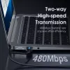 USB 2.0 A–A kabelis Vention 2 m, juodas PVC, USB A į USB A, 0,48 Gbit/s