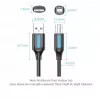 USB 2.0 A laidas (kištukas) į B (kištukas) 3 m — Vention — juodas PVC, 480 Mbps, 2 A