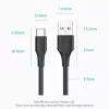 Vention USB 2.0 A kištukas į C patiną 3A laidas 0,25 m juodas