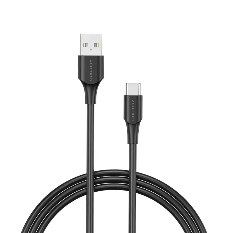 Vention USB 2.0 A kištukas į C patiną 3A laidas 0,25 m juodas