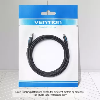 Vention USB 2.0 A kištukas į C patinas 3A kabelis 0.5m juodas