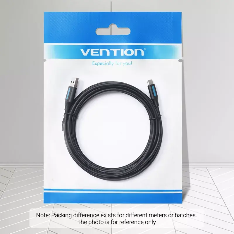 Vention USB 2.0 A kištukas į C patinas 3A kabelis 0.5m juodas