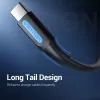 Vention USB 2.0 A kištukas į C patinas 3A kabelis 0.5m juodas