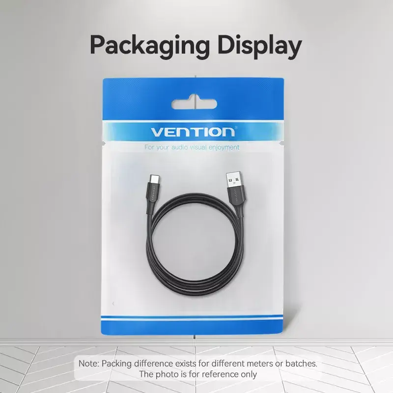 Vention USB 2.0 A kištukas į C patinas 3A laidas 0,5 m juodas