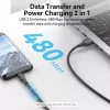 Vention USB 2.0 A laidas, kištukas – Micro-USB B kištukas, 2A, 1 m, juodas