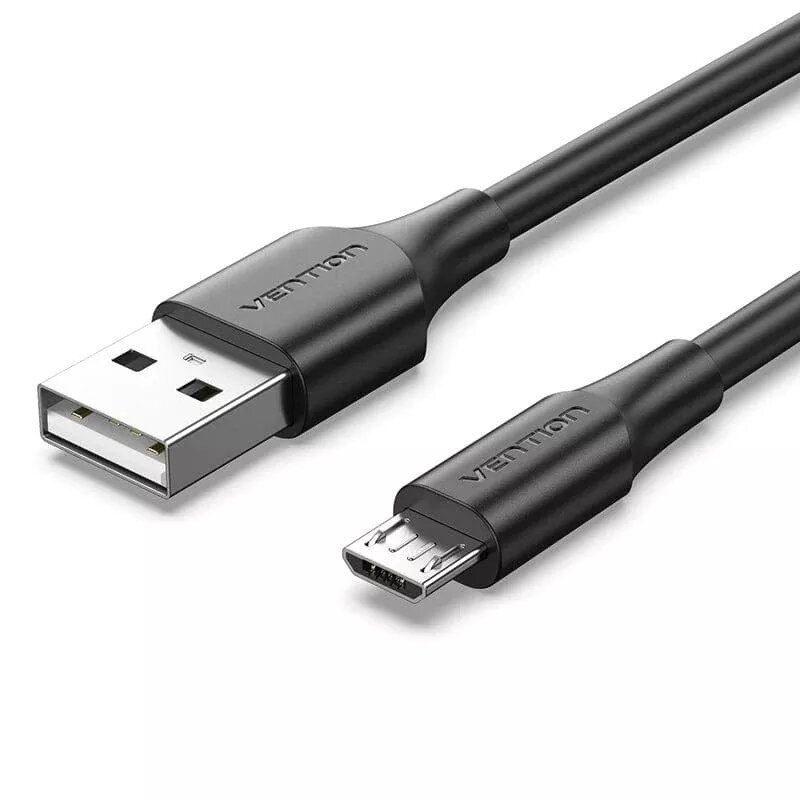 Vention USB 2.0 A laidas, kištukas – Micro-USB B kištukas, 2A, 1 m, juodas