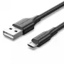 Vention USB 2.0 A laidas, kištukas – Micro-USB B kištukas, 2A, 1 m, juodas