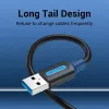 USB A į A kabelis Vention CONBD 0,5 m, USB 3.2 Gen 1 (5 Gbit/s), juodas