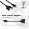 CLUB3D HDMI į DVI vieno kanalo pasyvus adapteris 0,40 m HDMI DVI