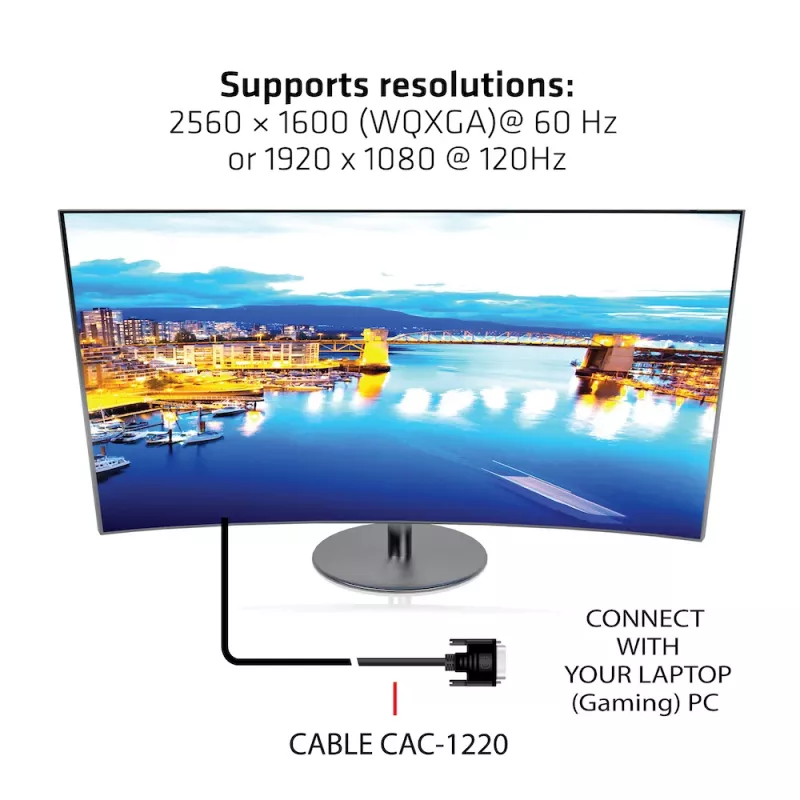 CLUB3D DVI-D Dual Link 24+1 M/M laidas 3m/9.84ft dvikryptis 28AWG