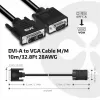 DVI-A į VGA laidas V/V CLUB3D CAC-1243 3m 28 AWG juodas