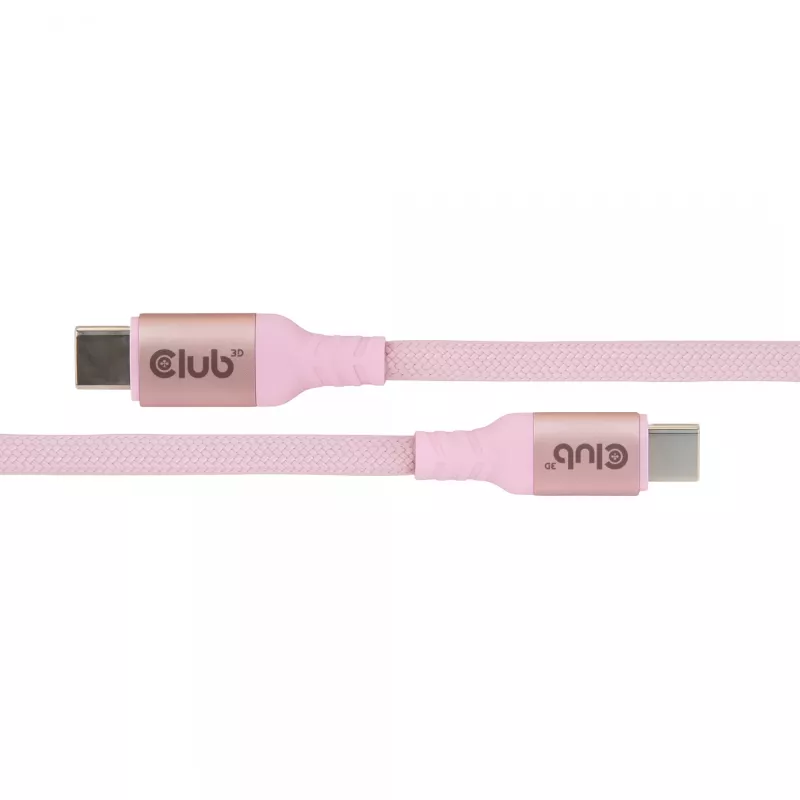 CLUB3D USB-C magnetinės ritės 240 W rožinis laidas 2 m USB 2.0