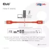 CLUB3D USB2 Type-C dvipusis USB-IF sertifikuotas laidas Duomenys 480Mb, PD 240W(48V/5A) EPR M/M 4m