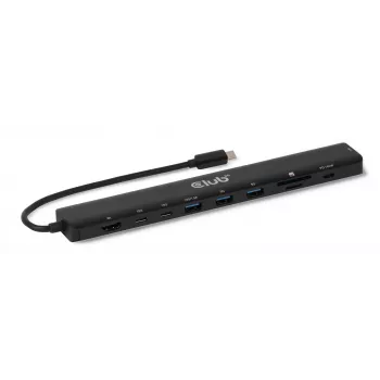 CLUB3D 10-1 nešiojamas dokas USB Type-C® 10 Gbps į HDMI™ 8K30Hz PD3.1 iki 140W