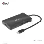 “CLUB3D” USB Gen2 Type-C į dvigubą DisplayPort 4k60Hz 7-in-1 HUB