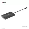 “CLUB3D” USB Gen2 Type-C į dvigubą DisplayPort 4k60Hz 7-in-1 HUB