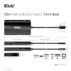 “CLUB3D” USB Gen2 Type-C į dvigubą DisplayPort 4k60Hz 7-in-1 HUB
