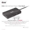 “CLUB3D” USB Gen2 Type-C į dvigubą DisplayPort 4k60Hz 7-in-1 HUB