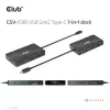 “CLUB3D” USB Gen2 Type-C į dvigubą DisplayPort 4k60Hz 7-in-1 HUB