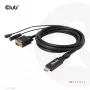 CLUB3D HDMI į VGA laidas M/M 2 m / 6,56 pėd. 28AWG