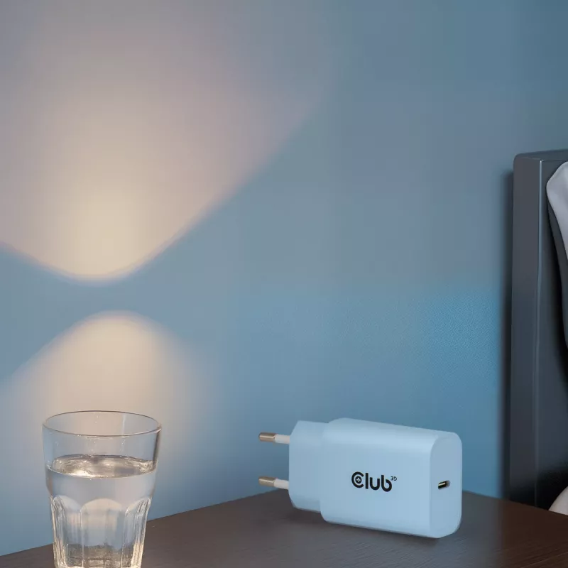 CLUB3D 2-Pack USB C Charger 30 Watt Whit, Patalpose, AC, Mėlynas