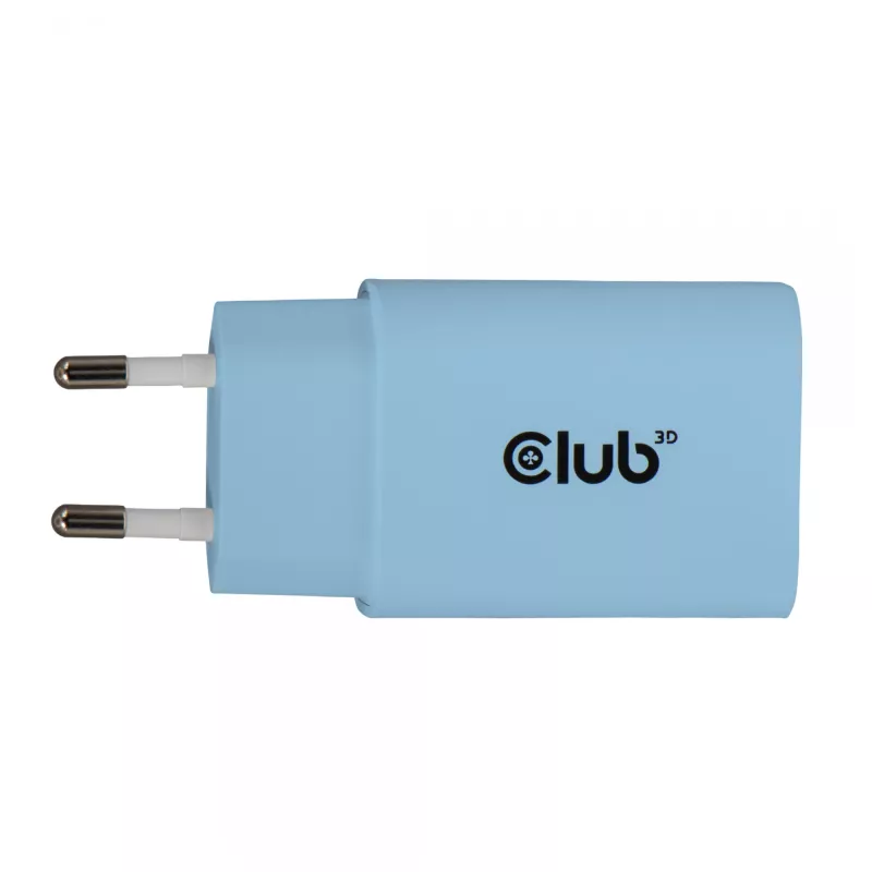 CLUB3D 2-Pack USB C Charger 30 Watt Whit, Patalpose, AC, Mėlynas