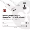 CLUB3D USB 3.1 Type C laidas prie DisplayPort 1.2 UHD adapterio