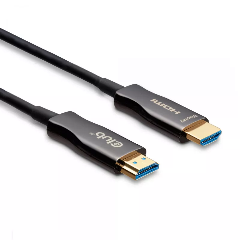 CLUB3D HDMI™ Hybrid AOC kabelis 8K60Hz/4K120Hz 30m / 98.42 ft, 30 m, HDMI Type A (Standard), HDMI Type A (Standard), 48 Gbit/s, Juoda
