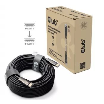 Club 3D HDMI Hybrid AOC kabelis 8K60Hz / 4K120Hz 50 m, HDMI tipo A kištukas–kištukas