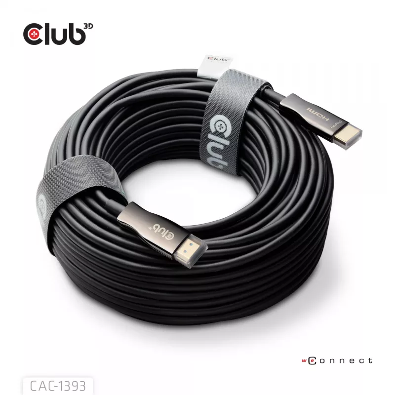 Club 3D HDMI Hybrid AOC kabelis 8K60Hz / 4K120Hz 50 m, HDMI tipo A kištukas–kištukas