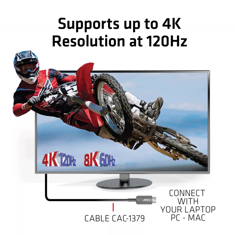 CLUB3D Itin Spartus HDMI™ sertifikuotas AOC laidas 4K120Hz/8K60Hz Vienkryptis M/M 20m